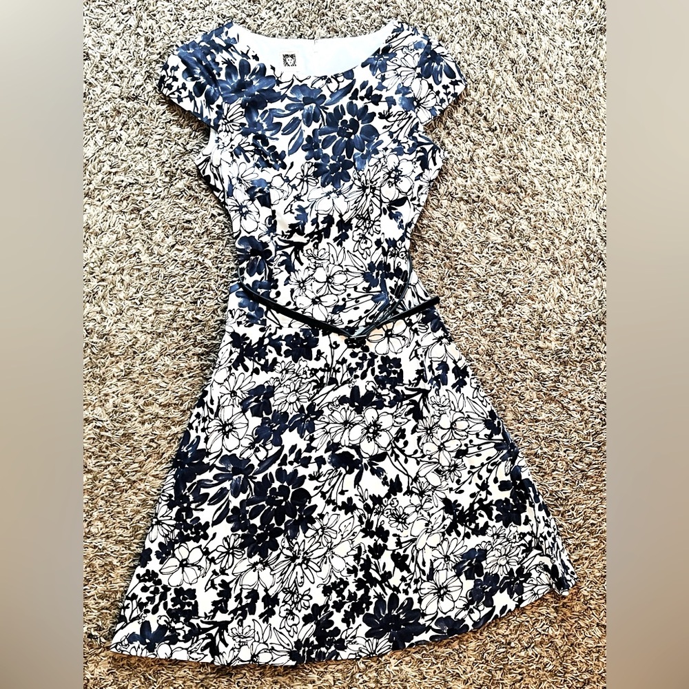 Anne Klein Floral Fit and Flare Dress